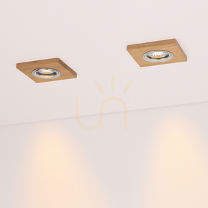Stropné svietidlo Vitar Wood Square, vrátane 1 ks LED žiarovky GU10 s výkonom 6 W, olejovaný dub, 9,5 cm small 1