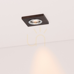 Stropné svietidlo Vitar Wood Square, vrátane 1 ks LED žiarovky GU10 s výkonom 6 W, orech, 9,5 cm small 1