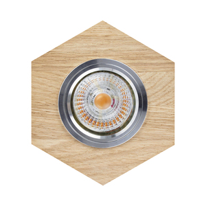 Stropné svietidlo Vitar Wood, vrátane 1 ks LED žiarovky GU10 s výkonom 6 W, olejovaný dub/chróm, 11 cm small 0