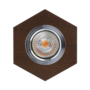 Stropný bodový svietidlo Vitar Wood, vrátane 1 ks LED žiarovky GU10 6 W, orech/chróm, 11 cm small 0