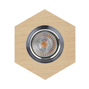 Stropné svietidlo Vitar Wood, vrátane 1 ks 6 W LED žiarovky GU10, breza/chróm, 11 cm small 0
