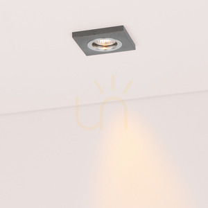 Stropné svietidlo Vitar Square, vrátane 1 ks 6 W LED žiarovky GU10, šedá/chróm, 9,5 cm small 1
