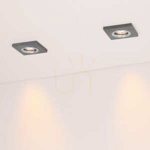 Stropné svietidlo Vitar Square, vrátane 1 ks 6 W LED žiarovky GU10, šedá/chróm, 9,5 cm small 2