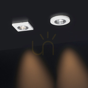 Kruhové stropné svietidlo Vitar, vrátane 1 ks 6 W LED žiarovky GU10, biela/chróm, Ø 10 cm small 1