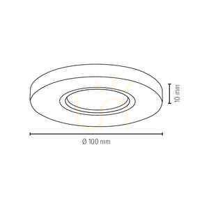 Kruhové stropné svietidlo Vitar, vrátane 1 ks 6 W LED žiarovky GU10, biela/chróm, Ø 10 cm small 3