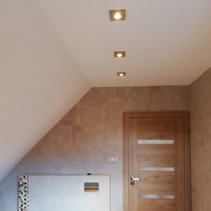 Stropné svietidlo Vitar Sandstone Square, vrátane 1 ks LED žiarovky GU10 s výkonom 6 W, farba: Sandstone/Chrome, 9,5 cm small 1
