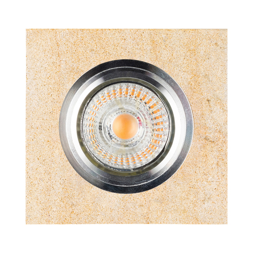 Skontrolujte Stropné svietidlo Vitar Sandstone Square, vrátane 1 ks LED žiarovky GU10 s výkonom 6 W, farba: Sandstone/Chrome, 9,5 cm