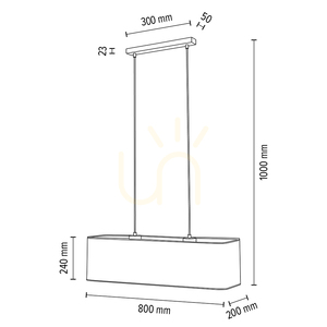 Závesné svietidlo Cassida 2xE27 40 W čierne/priehľadné PVC/šedé 80 cm small 1