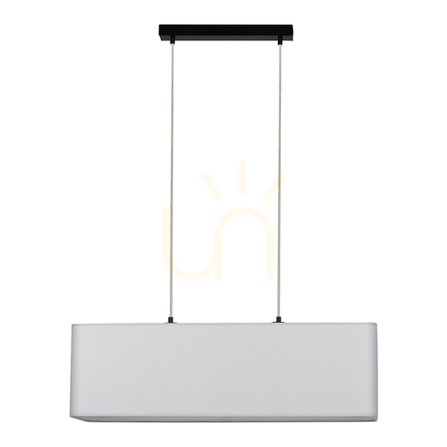 Skontrolujte Závesné svietidlo Cassida 2xE27 40 W čierne/priehľadné PVC/šedé 80 cm