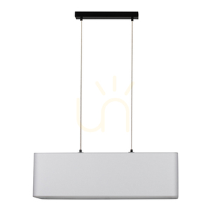 Závesné svietidlo Cassida 2xE27 40 W čierne/priehľadné PVC/šedé 80 cm small 0