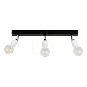 Stropné svietidlo Corfu, 3xE27, Max. 25 W, čierna/biela, 57 cm small 0