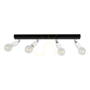 Stropné svietidlo Corfu, 4xE27, Max. 25 W, čierna/biela, 68 cm small 0