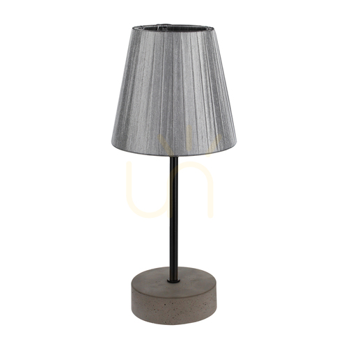 Skontrolujte Stolná lampa Mila, 1xE14 Max. 25 W, betónovo šedá/čierna/čierna PVC/šedá, Ø 14 cm