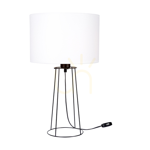 Skontrolujte Stolná lampa Star, 1xE27, 25 W, čierna/čierna/biela, Ø 30 cm