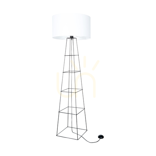 Skontrolujte Stojaca lampa Tiphany 1xE27 60 W čierna/čierna/biela Ø 50 cm