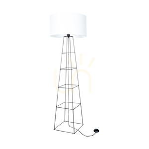 Stojaca lampa Tiphany 1xE27 60 W čierna/čierna/biela Ø 50 cm small 0