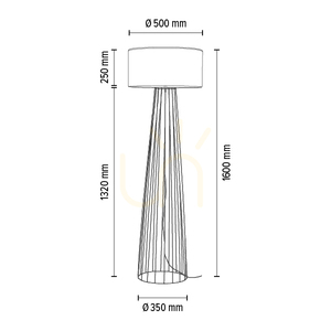 Stojaca lampa Swan 1xE27 Max. 60 W, čierna/čierna, PVC/biela, Ø 50 cm small 5