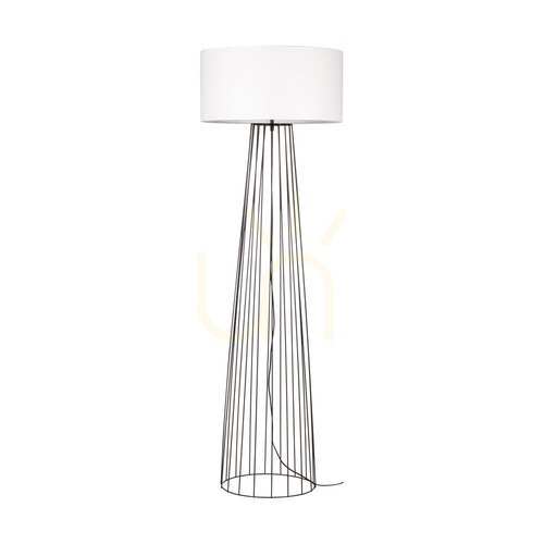 Skontrolujte Stojaca lampa Swan 1xE27 Max. 60 W, čierna/čierna, PVC/biela, Ø 50 cm