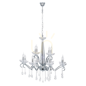 Luster Alessa, 12xE14, Max. 40 W, chrómovaný kov/číre krištáľové sklo, Ø 83 cm small 0