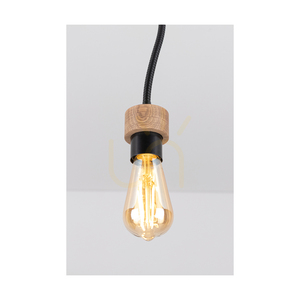 Stropné svietidlo Allumer, 1xE27, Max. 25 W, olejovaný dub/čierny kov, 11 cm small 3