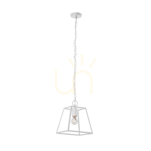 Závesné svietidlo Amata 1xE27 Max. 60 W, biely kov/číre sklo, 22 cm small 0