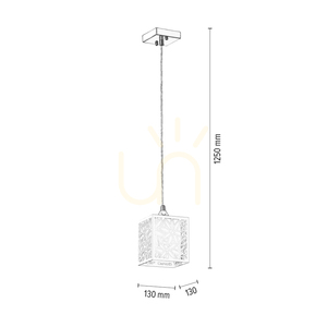Závesné svietidlo Anika, 1xE27, Max. 60 W, chrómový kov / biely plastový tienidlo, 13 cm small 2