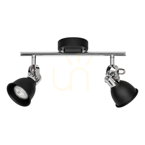 Stropné svietidlo Anita, 2xGU10, Max. 50 W, čierny/chrómový kov, 16,5 cm small 0