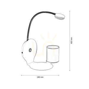 Nástenná svietidlo Arles, vrátane 1x LED 3000 K 3 W, biely/čierny kov, Ø 24 cm small 2