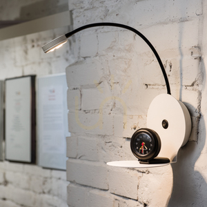 Nástenná svietidlo Arles, vrátane 1 ks LED 3000 K 3 W, biely/čierny kov, Ø 15 cm small 1