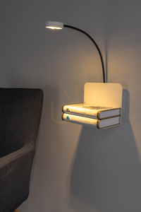 Nástenná svietidlo Arles, vrátane 1x LED 3000 K 3 W, biely/čierny kov, Ø 20 cm small 1
