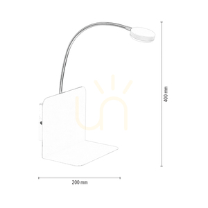 Nástenná svietidlo Arles, vrátane 1x LED 3000 K 3 W, biely/čierny kov, Ø 20 cm small 2