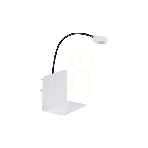 Skontrolujte Nástenná svietidlo Arles, vrátane 1x LED 3000 K 3 W, biely/čierny kov, Ø 20 cm