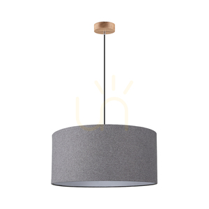 Závesné svietidlo Asseto, 1xE27, Max. 60 W, olejovaný dub/antracit, opletený kábel/sivý, tienidlo Ø 50 cm small 0