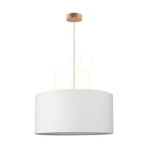 Závesné svietidlo Asseto, 1xE27, Max. 60 W, olejovaný dub/krémová farba, opletený kábel/béžové tienidlo, Ø 50 cm small 0