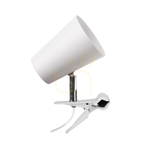 Skontrolujte Stolná lampa Astrid s klipom, 1xE14, Max. 40 W, biely kov, 18 cm