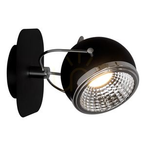 Nástenné svietidlo Ball Wall, obsahuje 1 LED žiarovku GU10 (max.. 6 W), čierny kov, 20 cm small 1