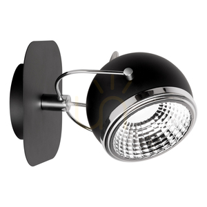 Nástenné svietidlo Ball Wall, obsahuje 1 LED žiarovku GU10 (max.. 6 W), čierny kov, 20 cm small 0