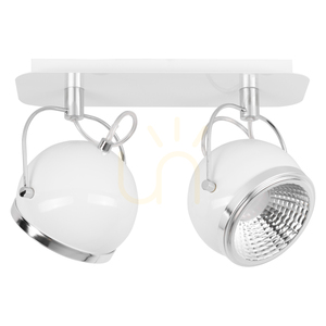 Stropné svietidlo v tvare gule, vrátane 2 LED žiaroviek GU10, max.. 6 W, biely kov, 29,5 cm small 0