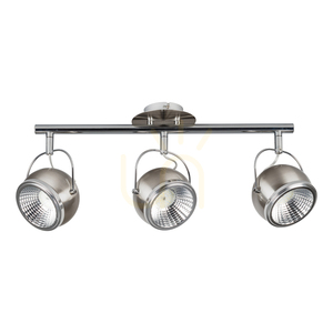 Stropné svietidlo v tvare gule, obsahuje 3 LED žiarovky GU10, max.. 6 W, saténovo-kovový, 52,5 cm small 0