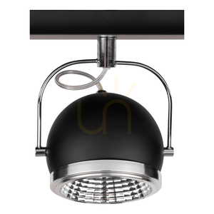 Stropné svietidlo v tvare gule, obsahuje 3 LED žiarovky GU10, max.. 6 W, čierny kov, 42 cm small 2