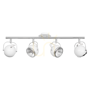 Stropné svietidlo v tvare gule, vrátane 4 LED žiaroviek GU10, Max. 6 W, biely kov, 80 cm small 0
