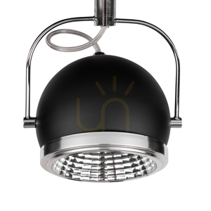 Stropné svietidlo v tvare gule, obsahuje 4 LED žiarovky GU10, max.. 6 W, čierny kov, 26 cm small 2