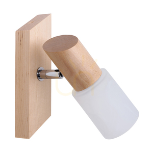 Nástenná lampa Birgit 1xE14 Max. 40 W, breza/chróm, kov, sklenený tienidlo z alabastru, 18 cm small 0