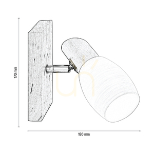Nástenná lampa Birgit 1xE14 Max. 40 W, breza/chromovaný kov/biely sklenený tienidlo, 18 cm small 2