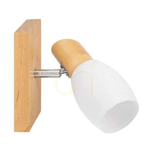 Skontrolujte Nástenná lampa Birgit 1xE14 Max. 40 W, breza/chromovaný kov/biely sklenený tienidlo, 18 cm
