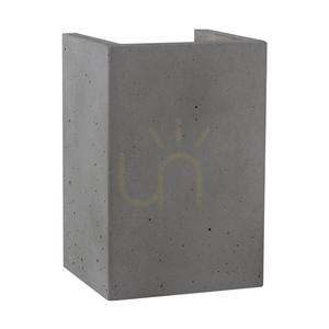 Nástenná svietidlo typu „Block Wall“, 2xGU10, Max. 6 W, betónovo šedá, 10 cm small 0