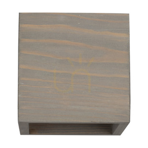 Drevená nástenná svietidlo Block, 1xG9 Max. 6 W, borovica morená na šedo / čierny kov, 13 cm small 2