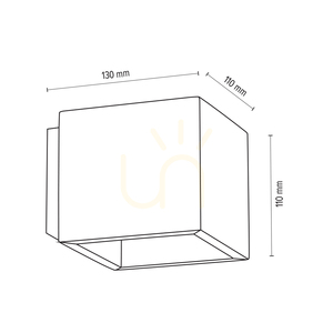 Drevená nástenná svietidlo Block, 1xG9 Max. 6 W, borovica morená na šedo / čierny kov, 13 cm small 4