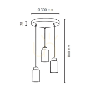 Závesné svietidlo Bosco, 3xE27, Max. 60 W, bukové a orechové drevo / priehľadný PVC kábel / biele sklenené tienidlo, Ø 30 cm small 2