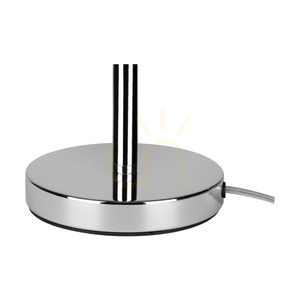 Stolná lampa Cadre, 1xE27, Max. 25 W, chrómovaný kov / priehľadný PVC kábel / sivý tienidlo, 30 cm small 4